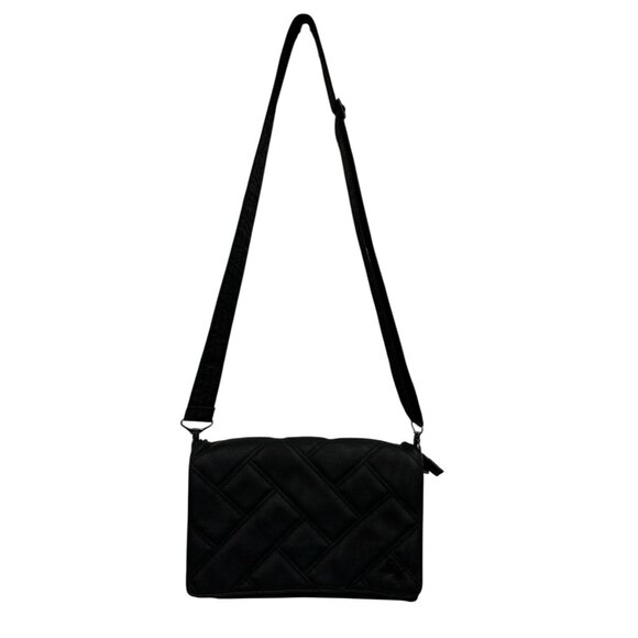 Lug Huddle Matte Luxe VL Shoulder Cross Body Bag Black Vegan Clutch - Picture 2 of 9